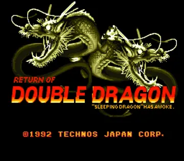 Return of Double Dragon (Japan) screen shot title